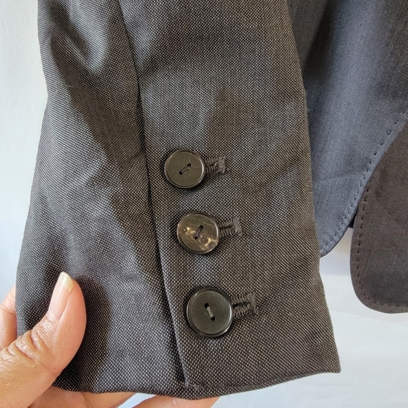 ZARA Woman Limited Edition Wool Silk Blend Blazer Sz 6 Gray Single Breasted Line - Picture 7 of 12